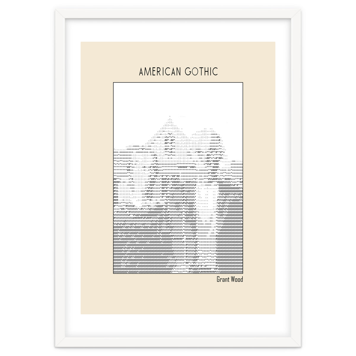 American Gothic – Grant Wood (ascii Art)