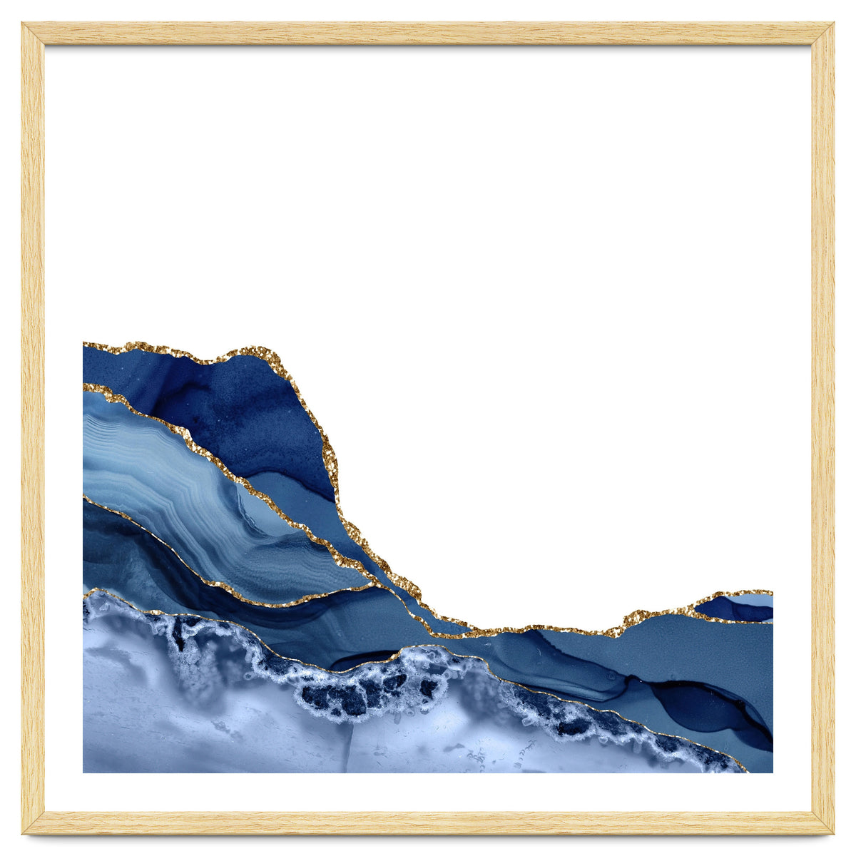 Navy & Gold Agate Texture 19