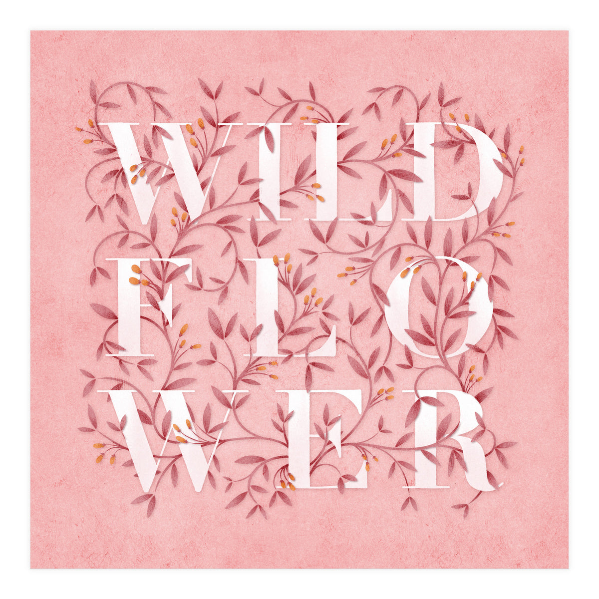 Wild Flower Typography (Print Only)