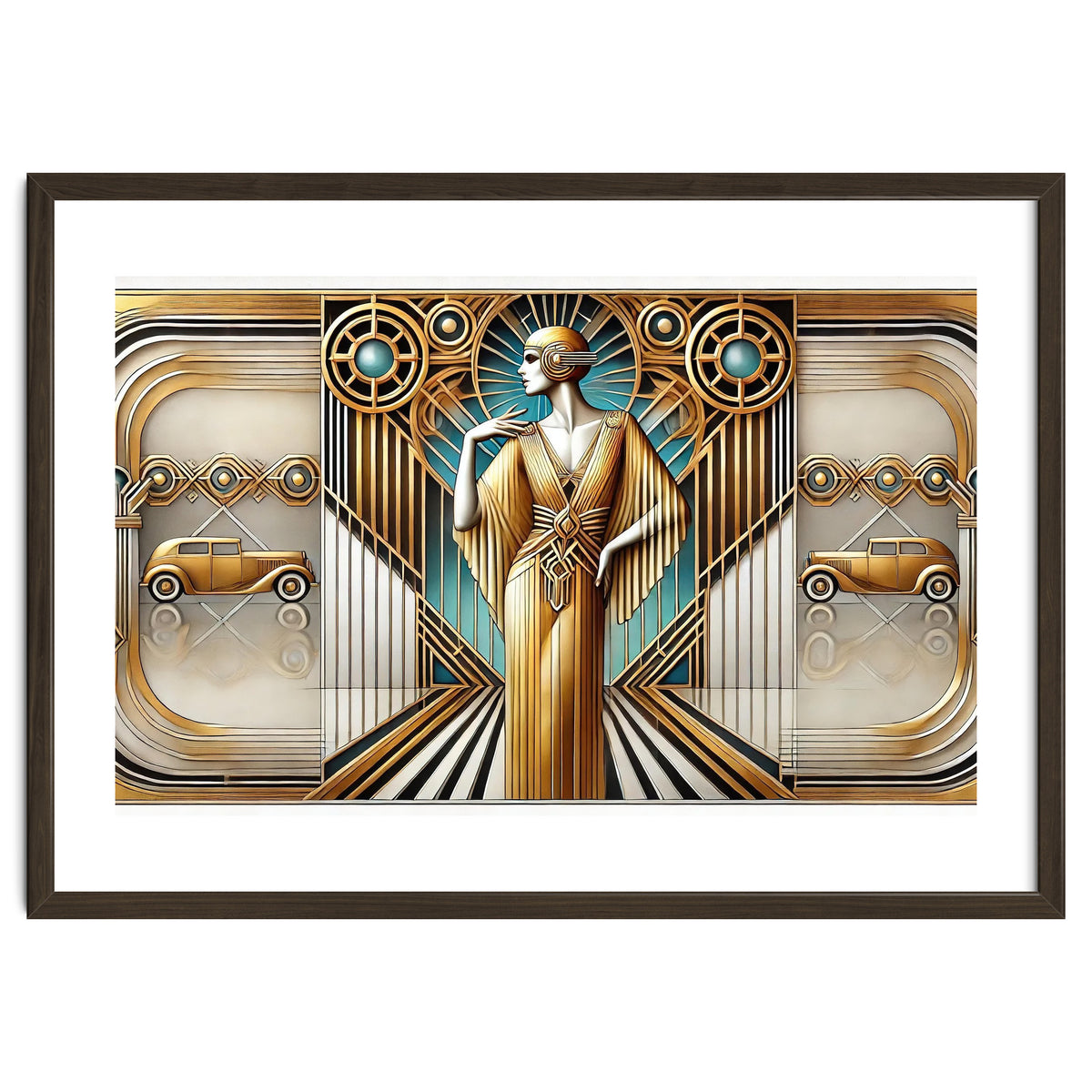 Gatsby Woman Art Deco Scene