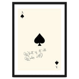 Ace of Spades Motivational Card Print, What If It All Works Out Poster thumbnail