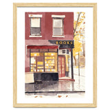 Cozy Bookshop, Autumn Book Shop Street Art, LibraryBook Store thumbnail