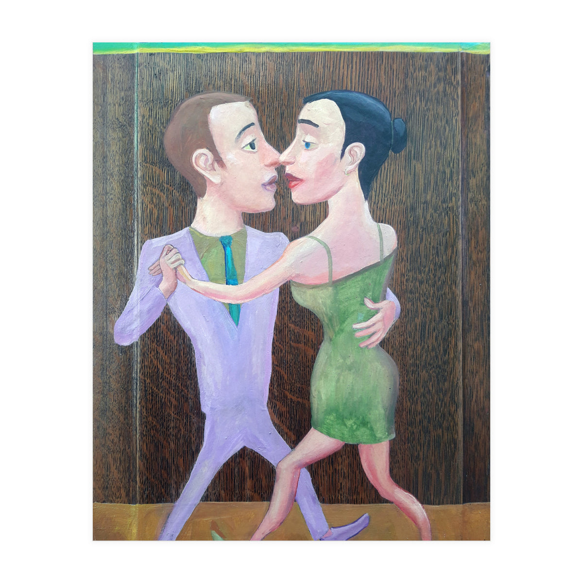 Pareja De Tango 2 Madera (Print Only)