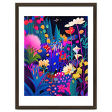 Surreal Emotions, Abstract Colorful Bold Botanical Nature Garden, Eclectic Boho Bohemian Modern Contemporary Graphic Design Painting thumbnail