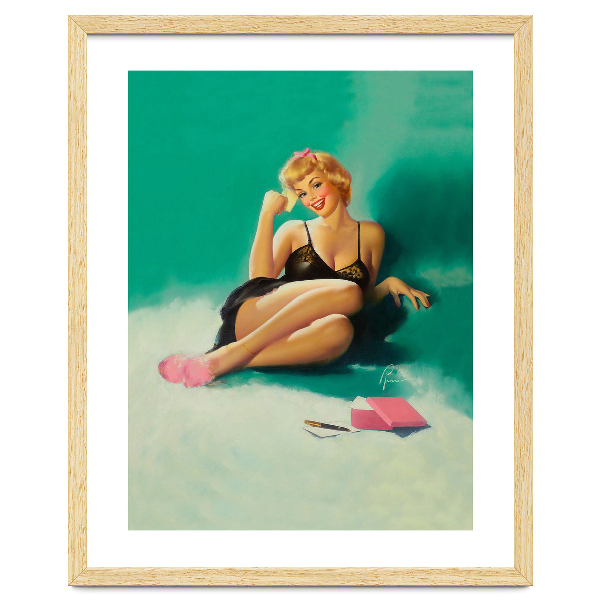 Sexy Pinup Girl With Phone Number For You