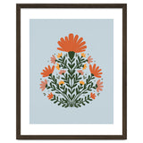 Symmetrical floral bouquet - orange and green thumbnail