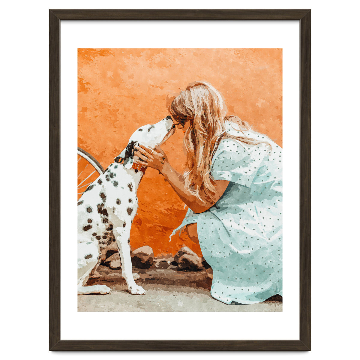 Pet Bound | Dalmatian Dog Lover Friendship Companion | Modern Bohemian Woman Puppy Animals Love