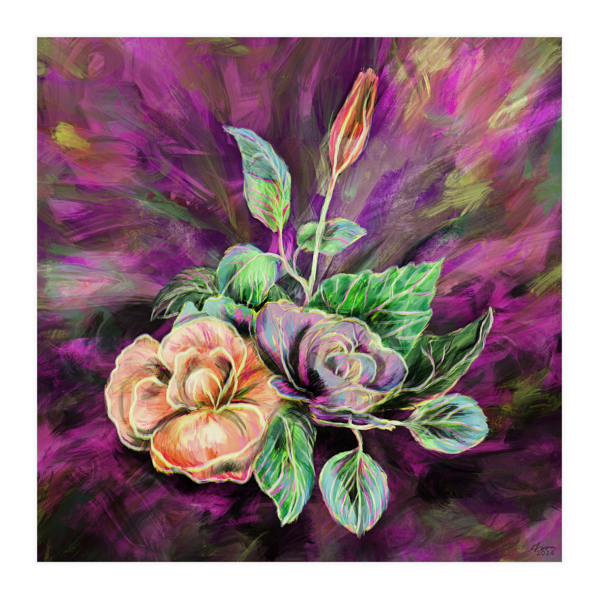 Bloom I (red) (Print Only)