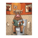 Highland Cow On The Toilet (Print Only) thumbnail