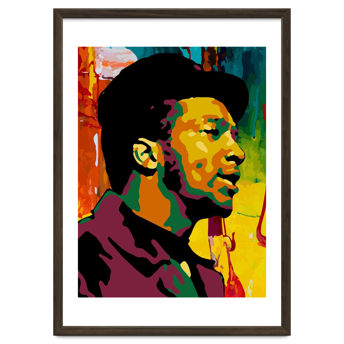 Fred Hampton Colorful Abstract Art