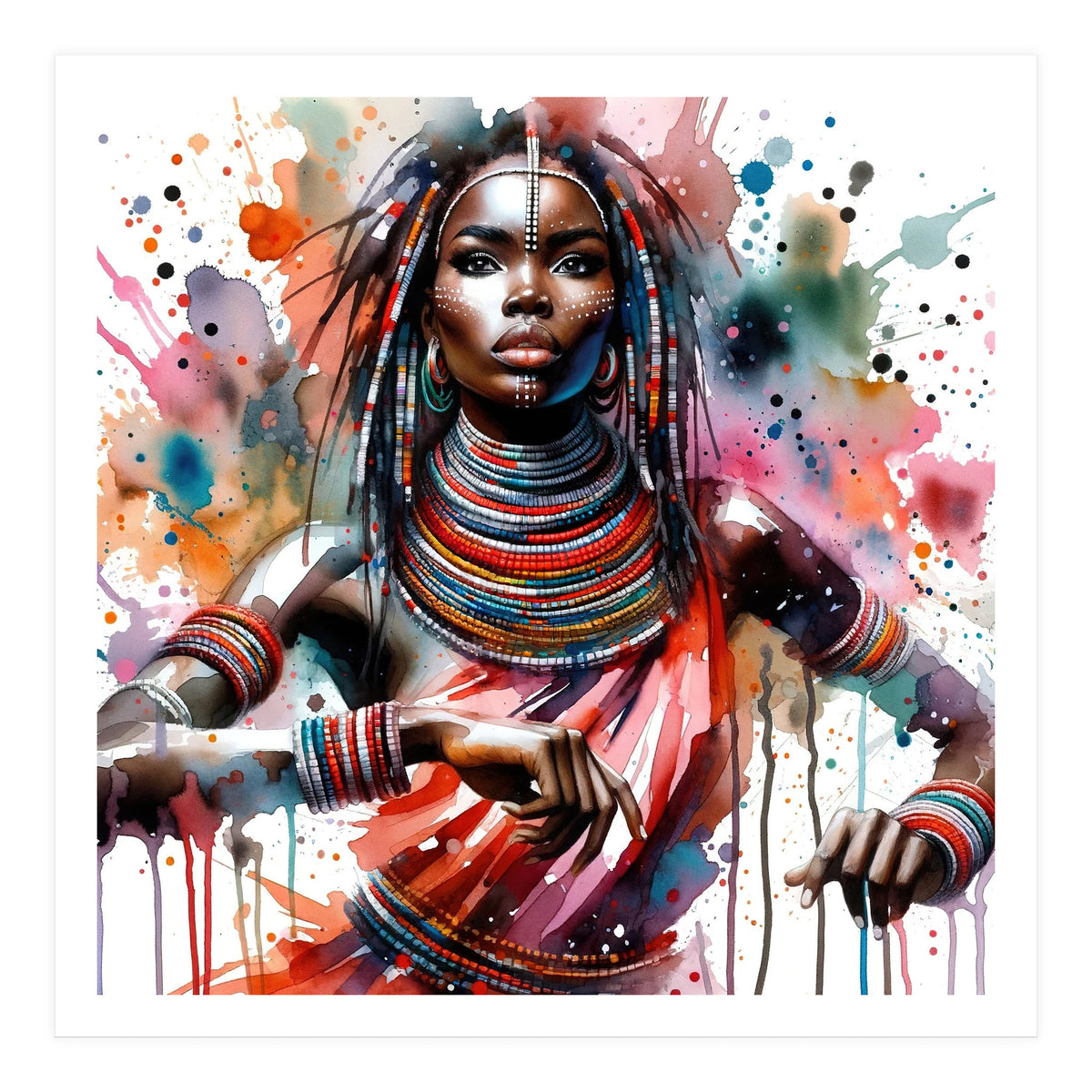 Beaded Majesty Dancer Portrait (Print Only)