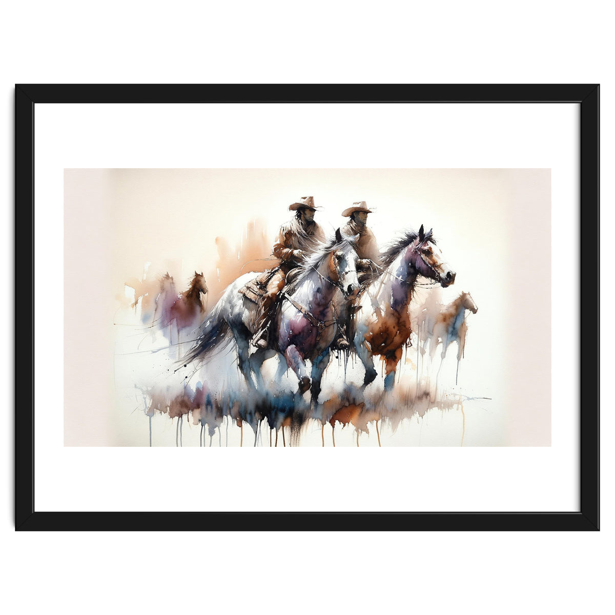 Cowboy Riders On Horses