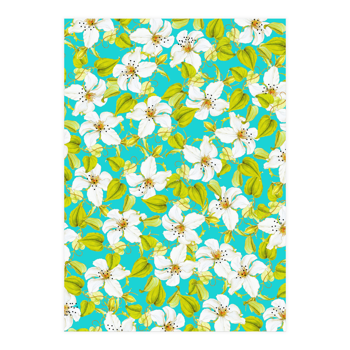 White Floral #society6 #decor #pattern (Print Only)
