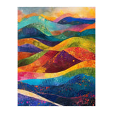 Vibrant Abstract Patchwork Landscape Art (Print Only) thumbnail