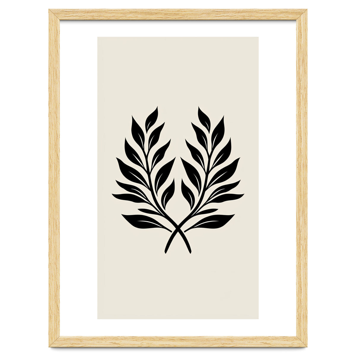 Minimalist Laurel Wreath: Botanical Line Art