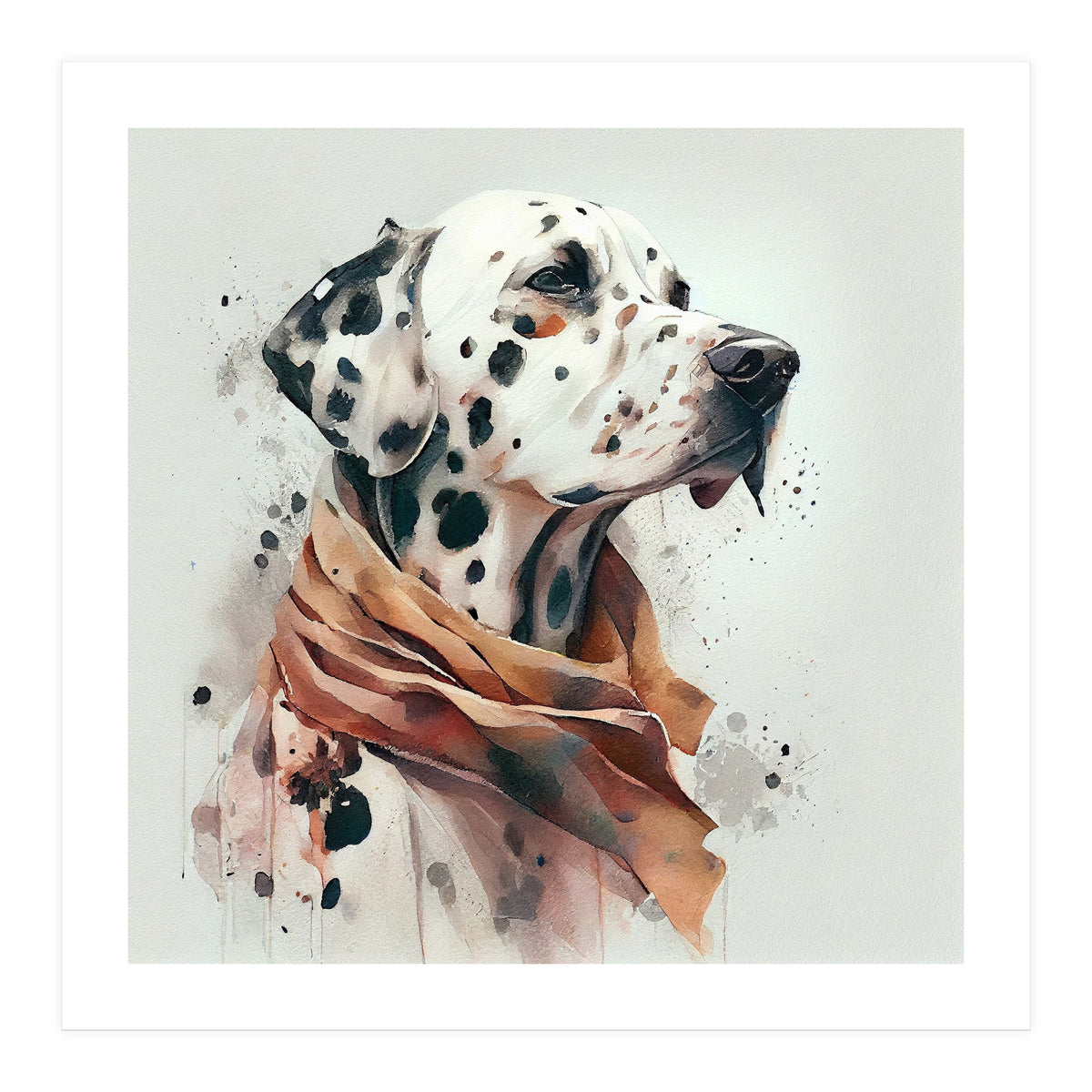 Watercolor Dalmatian Dog (Print Only)