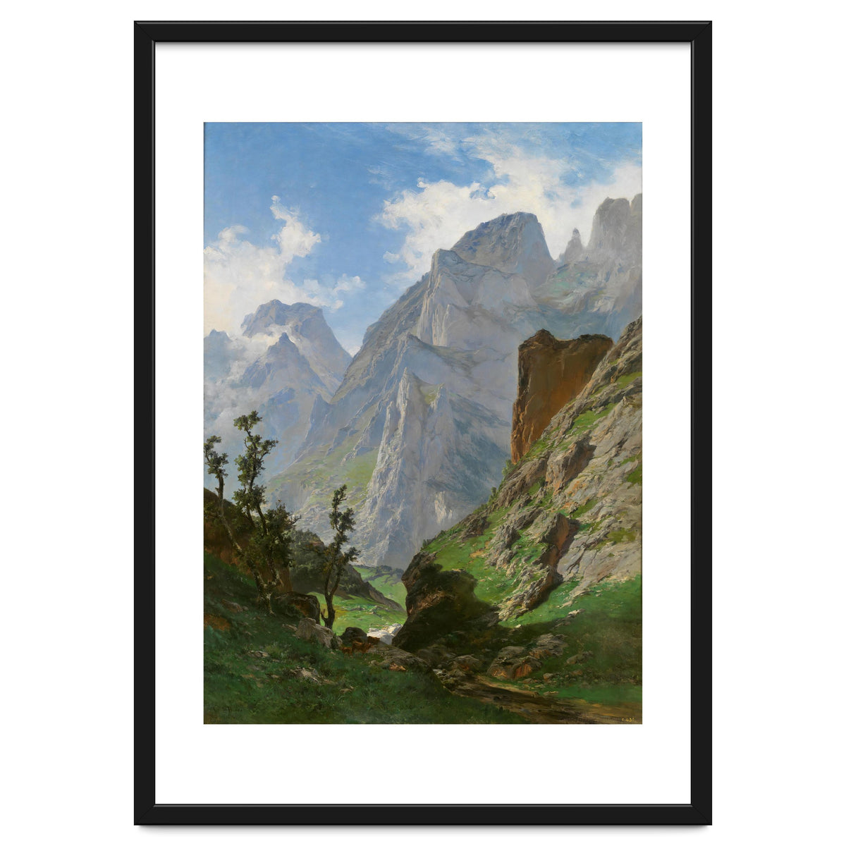 Carlos de Haes / 'Mancorbo Canal in Picos de Europa', 1876, Spanish School.