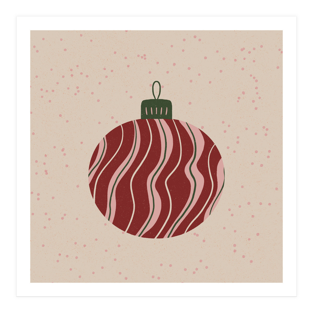 Christmas Globe with swirls (Print Only)