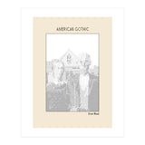 American Gothic – Grant Wood (ascii Art) (Print Only) thumbnail