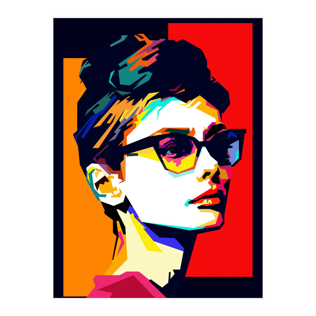 Audrey Hepburn Hollywood Star Pop Art WPAP (Print Only)