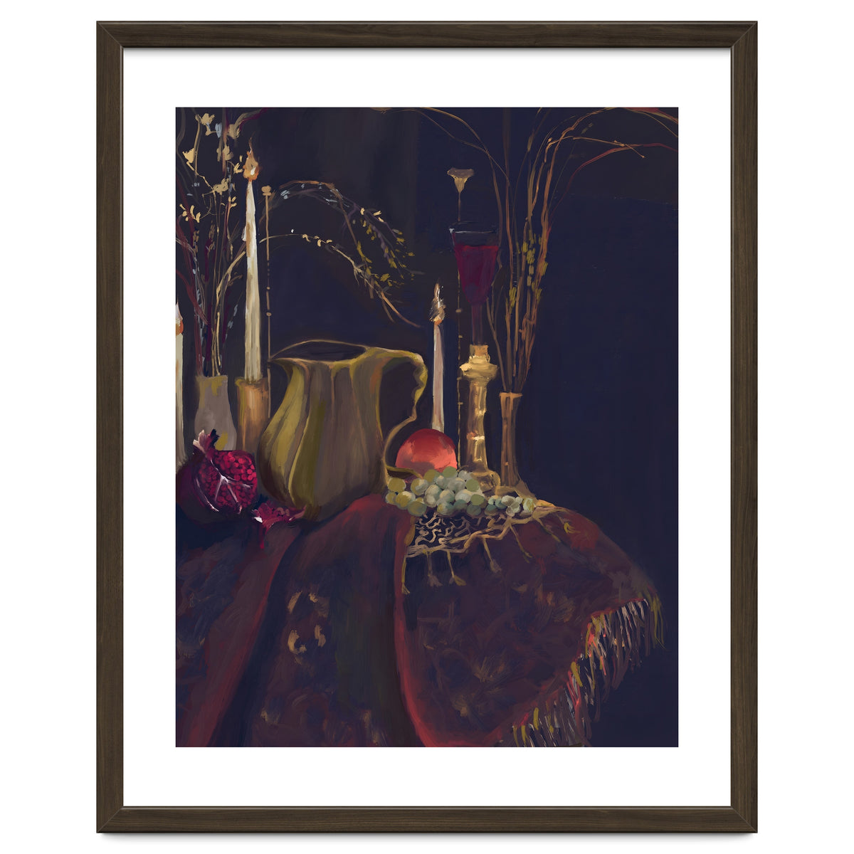 Dark Baroque Table still life moody still life oils