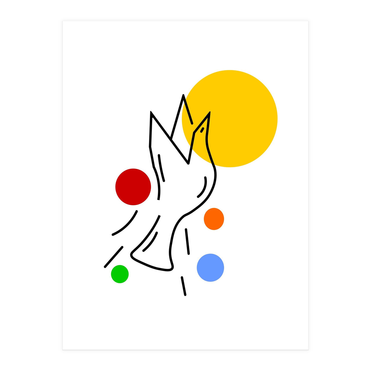 Bird In Flight  (Print Only)