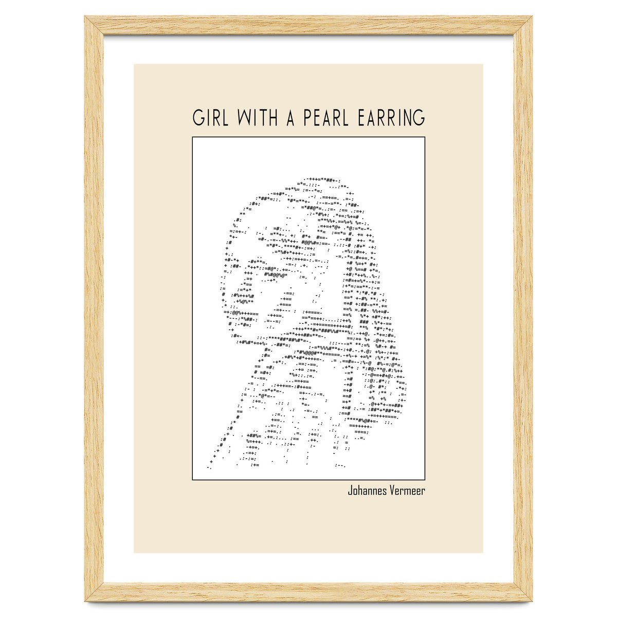 Girl With A Pearl Earring Johannes Vermeer Ascii Art