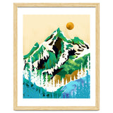 Grass Is Greener Wherever It Is Loved Positivity Nature Landscape Snow, Winter Mountains Painting Forest, Wild Travel Adventure thumbnail