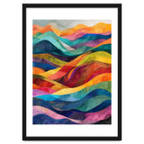 Vibrant Abstract Ribbon Landscape Art thumbnail