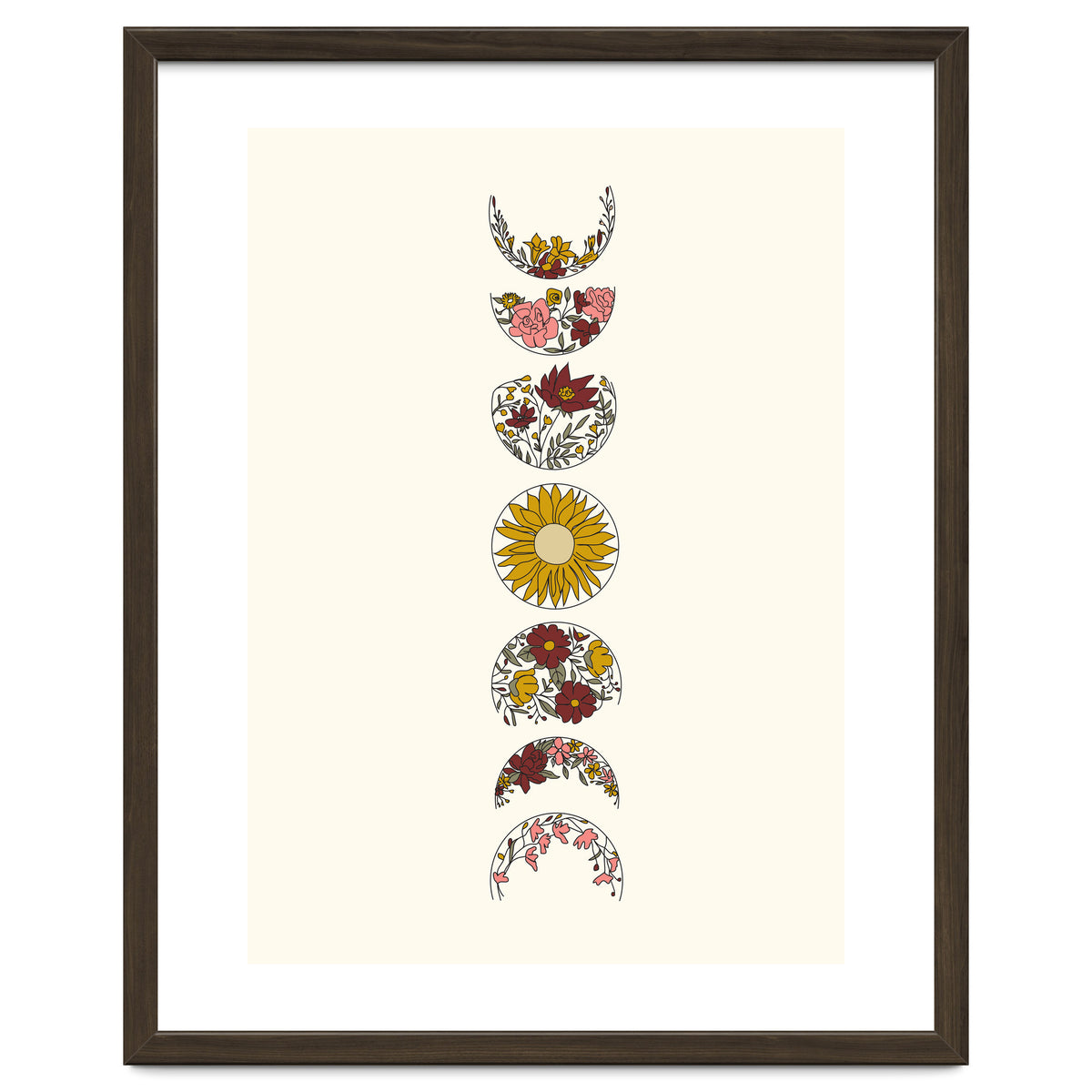 Floral Phases Of The Moon