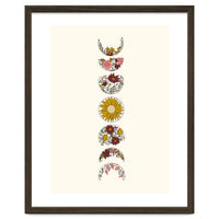 Floral Phases Of The Moon