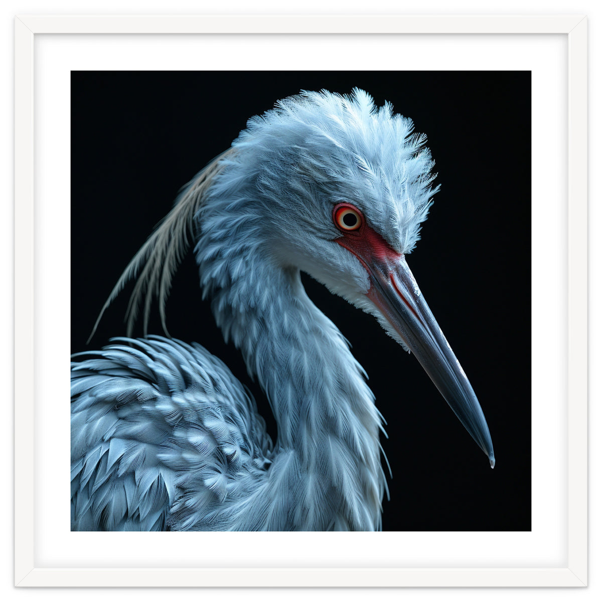 Striking Portrait Of A Blue Heron Bird