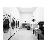 Minimalist Black and White Laundry Room Art, Washing Machine Photography (Print Only) thumbnail