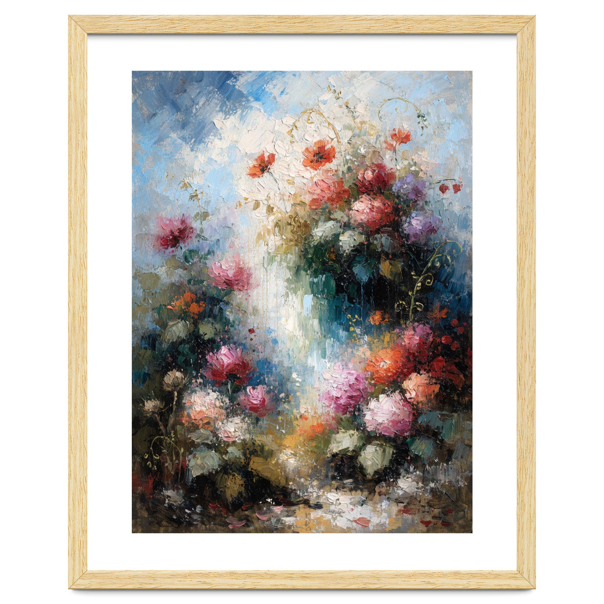 Ethereal Summer Garden Oil Painting