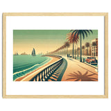 Vintage Coastal Promenade Poster thumbnail