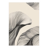 Black And White Flowing Lines Organic Shapes  (Print Only) thumbnail