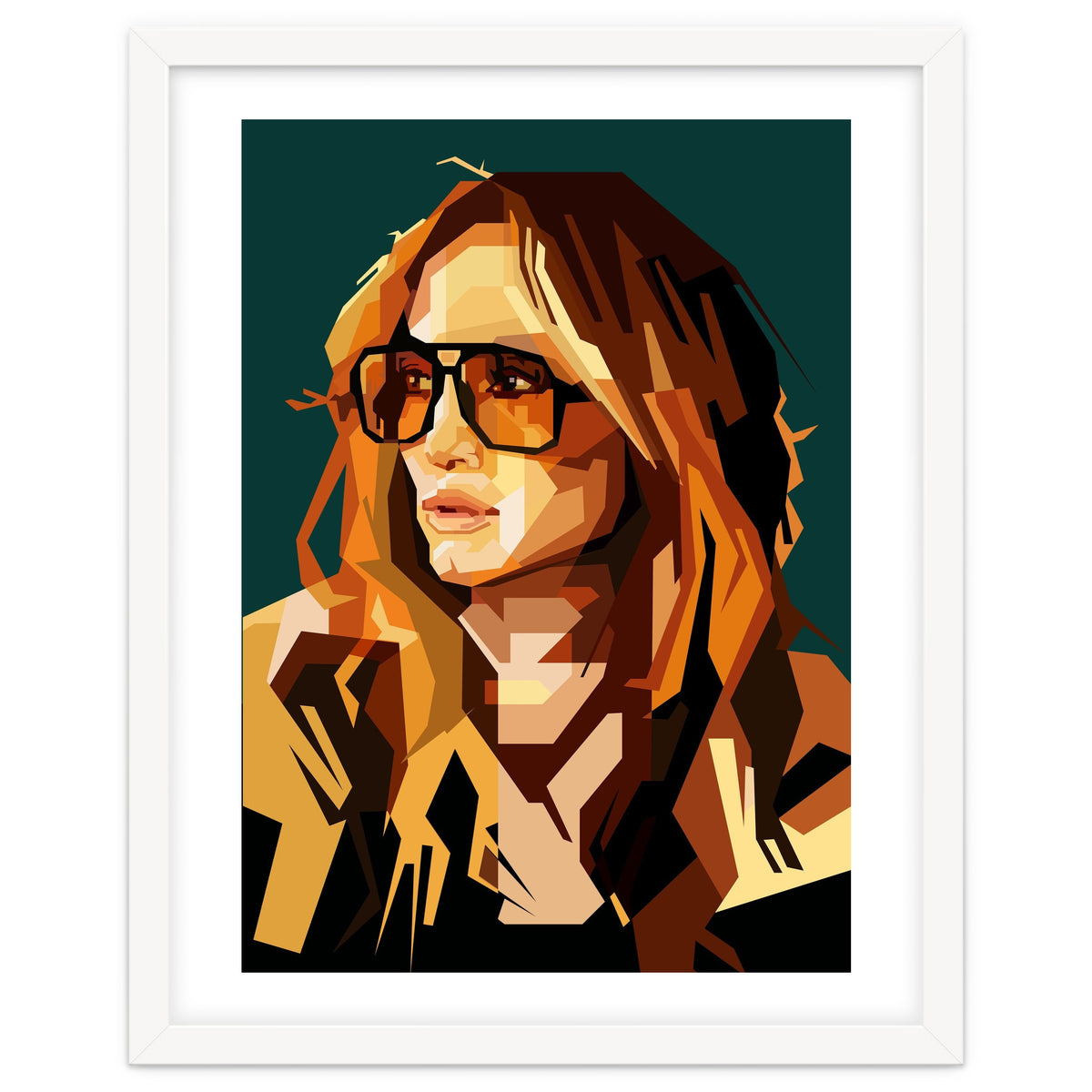 Jennifer Lopez Celebrity Art Retro Style Illustration