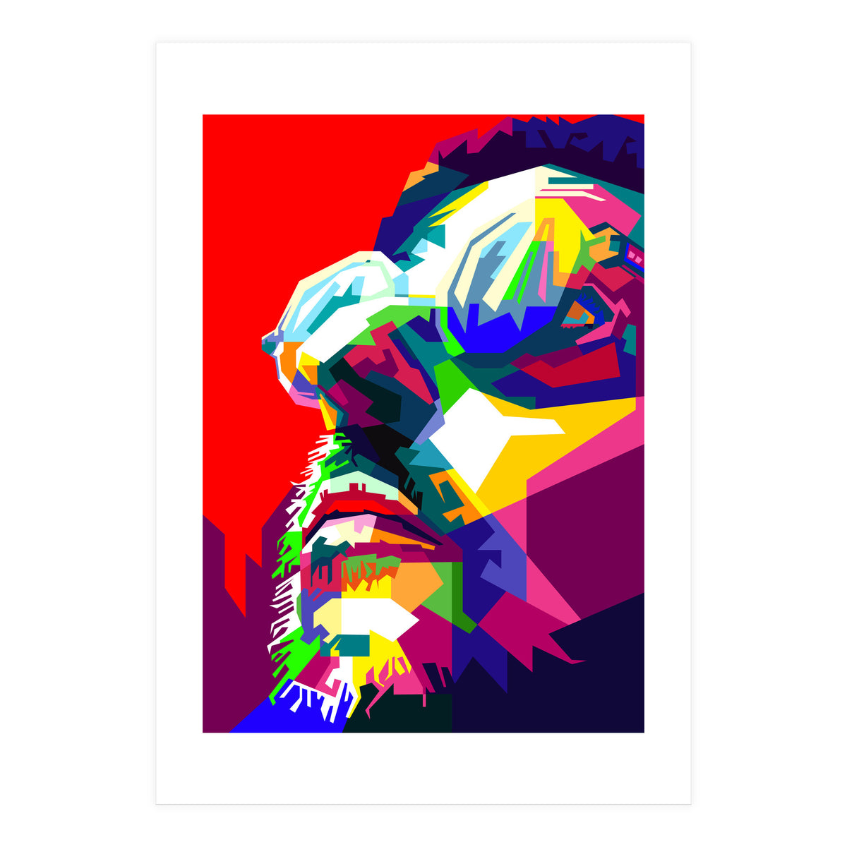 Leon The Professional Hollywood Actor Pop Art WPAP (Print Only)