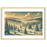 Vintage Finland, Lapland Winter Forest Poster thumbnail
