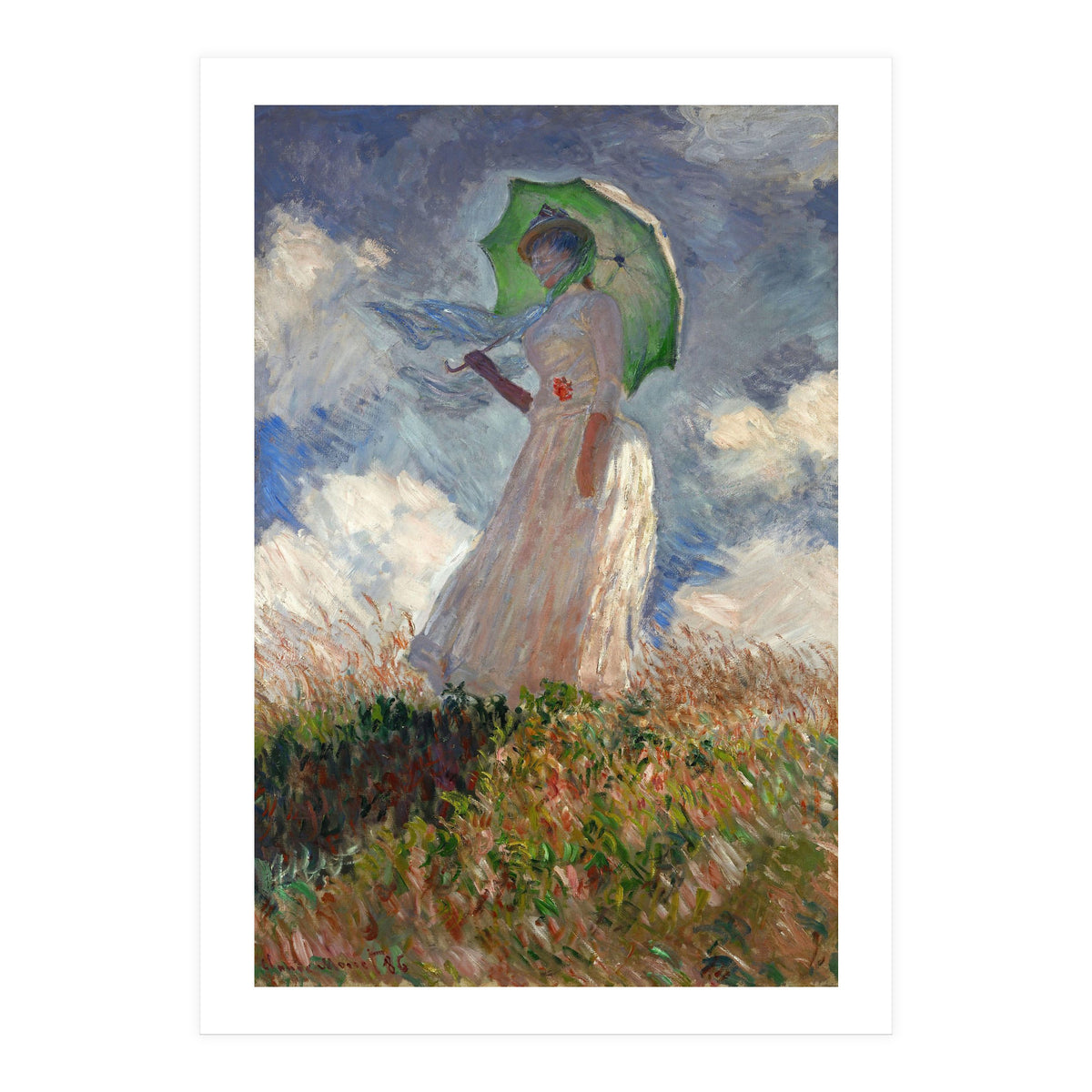 Claude Monet / 'The Woman with a Parasol', 1886, Oil on canvas, 131 × 88 cm. SUZANNE HOSCHEDE. (Print Only)