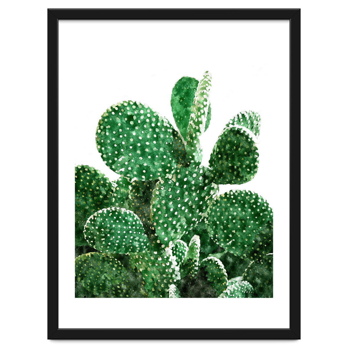 Velvet Cactus | Watercolor Botanical Plants | Minimal Boho Scandinavian Painting