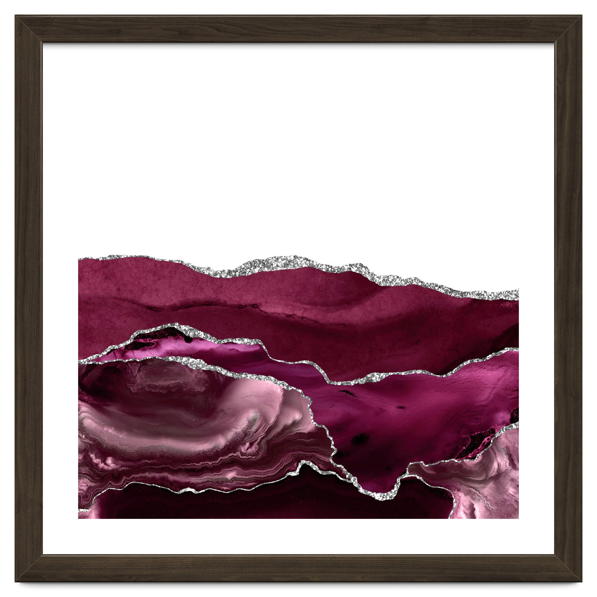 Burgundy & Silver Agate Texture 11