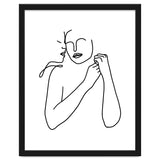 Eternally Connected, Abstract Line Art Love, Sketch Drawing Minimal, Eclectic Human Couple Connection Minimalism Concept thumbnail
