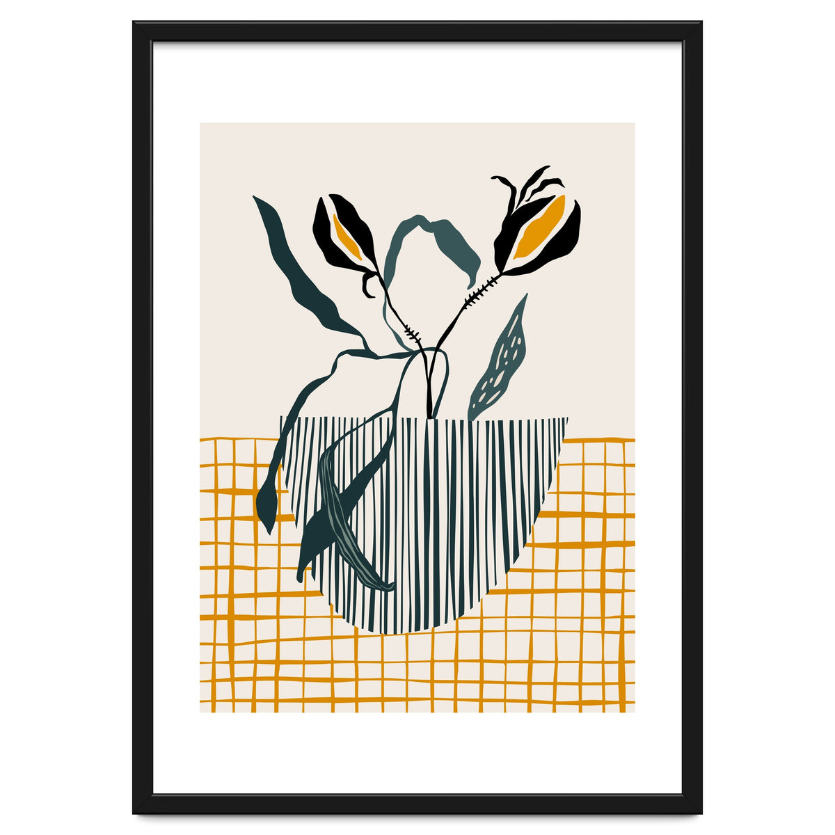 Midcentury plant pot light