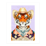 Tiger Portrait in Hat Wild Cowboy Fashion  (Print Only) thumbnail