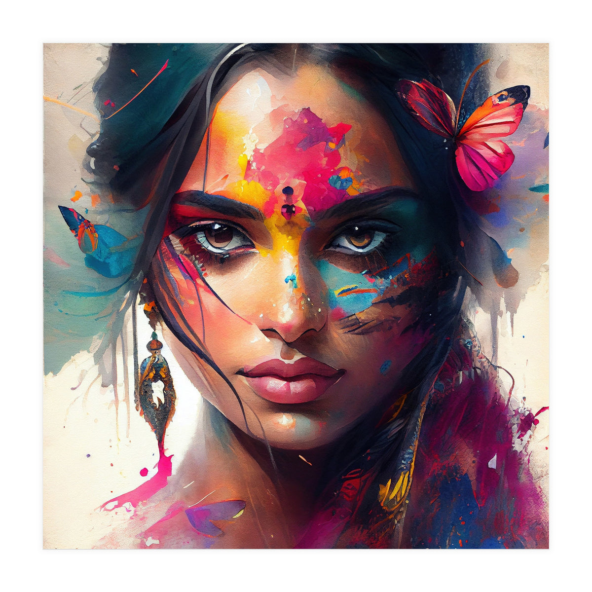 Festival Glow Hindu Portrait (Print Only)