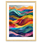 Vibrant Abstract Ribbon Landscape Art thumbnail