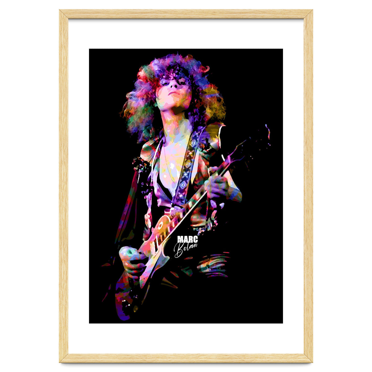 Marc Bolan Musician Legend in Colorful
