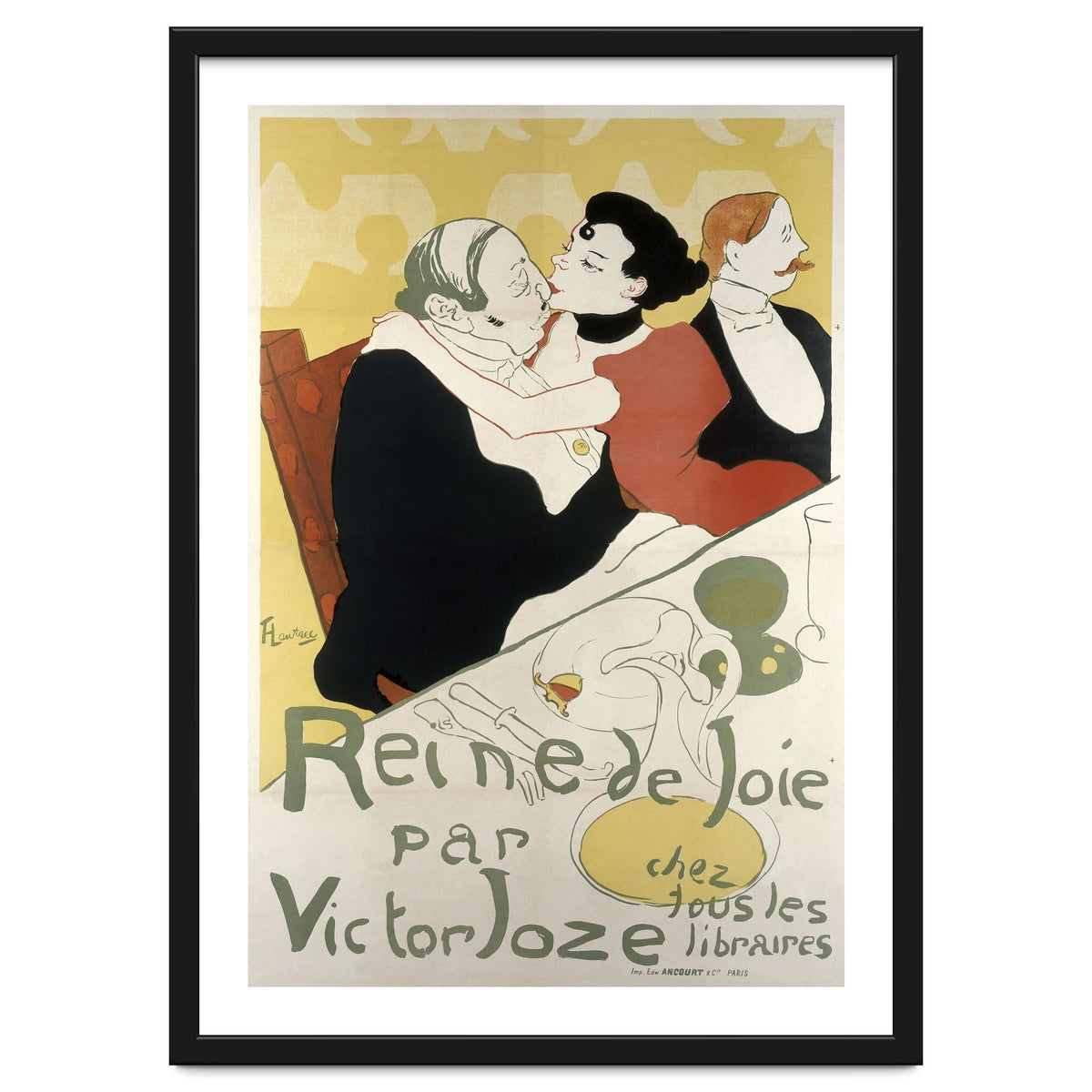 Henri de Toulouse-Lautrec: Poster for the novel Reine de joie, moeurs du demi-monde by Victor Joze.
