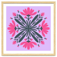 Magenta mandala flowers